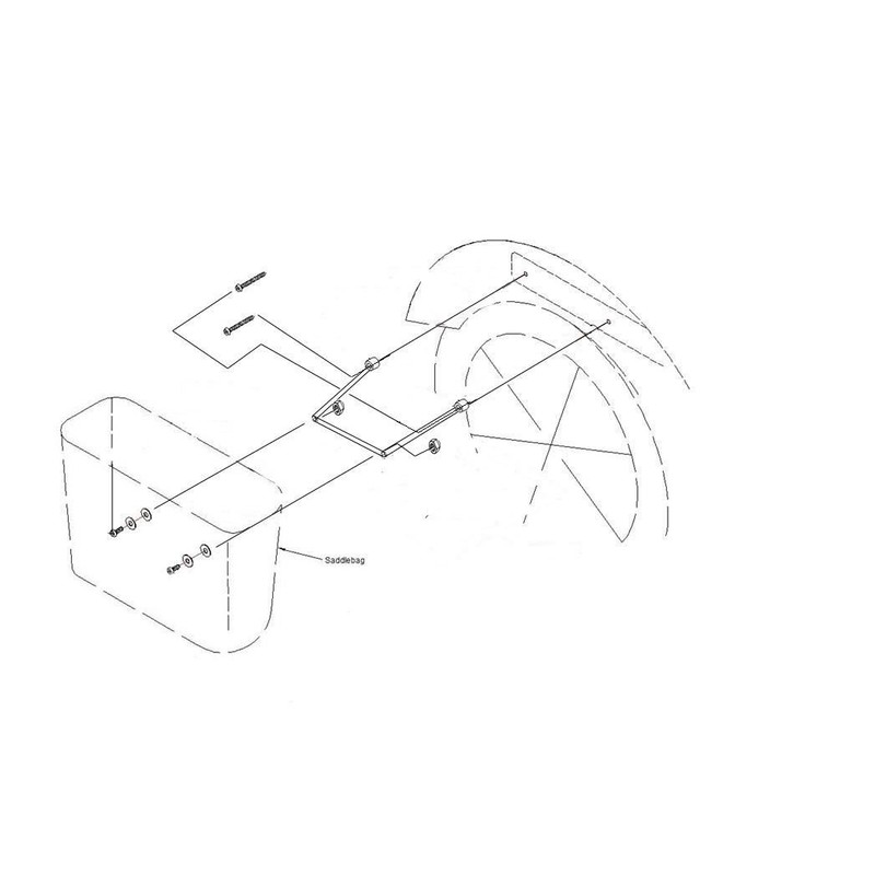 Universal Adjustable Saddlebag Supports - Harley Davidson Dyna/Softail