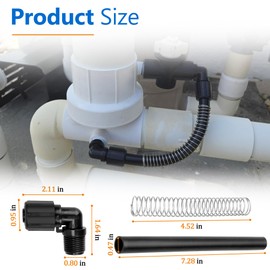 Pool Chlorinator Parts for Pentair Rainbow 320,322 Chlorinator Feeder, Chlorinators Tube and Connections Replacement Parts Replace R172272 NPT 90-Degree Connector, R172091 and R171097 Tube Support