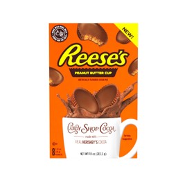 Candy Shop Cocoa REESE'S Peanut Butter Cup Cocoa Mix Hot Chocolate Make Hot or Iced Cocoa Made With Real Milk Gluten Free 1.25 oz packet (8 count)
