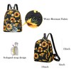 Sunflower Mini Backpack Purse Black, Adorable Lightweight Flower Floral Girls