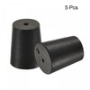 sourcing map Pack of 5 Tapered Rubber Caps with Hole