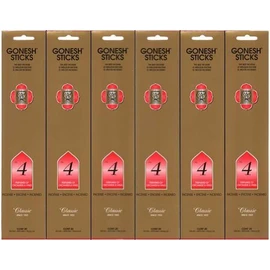 GONESH Incense No.4 Sticks 20 Sticks X 6 Pack (120 Sticks)