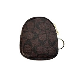 1PCS Coin Purse for Women Zipper Coin Purse with Key Ring Mini Coin Wallet Fashionable Bag Pendant Credit Card Id Key Headset Lipstick Carrying Bag (coffee color)