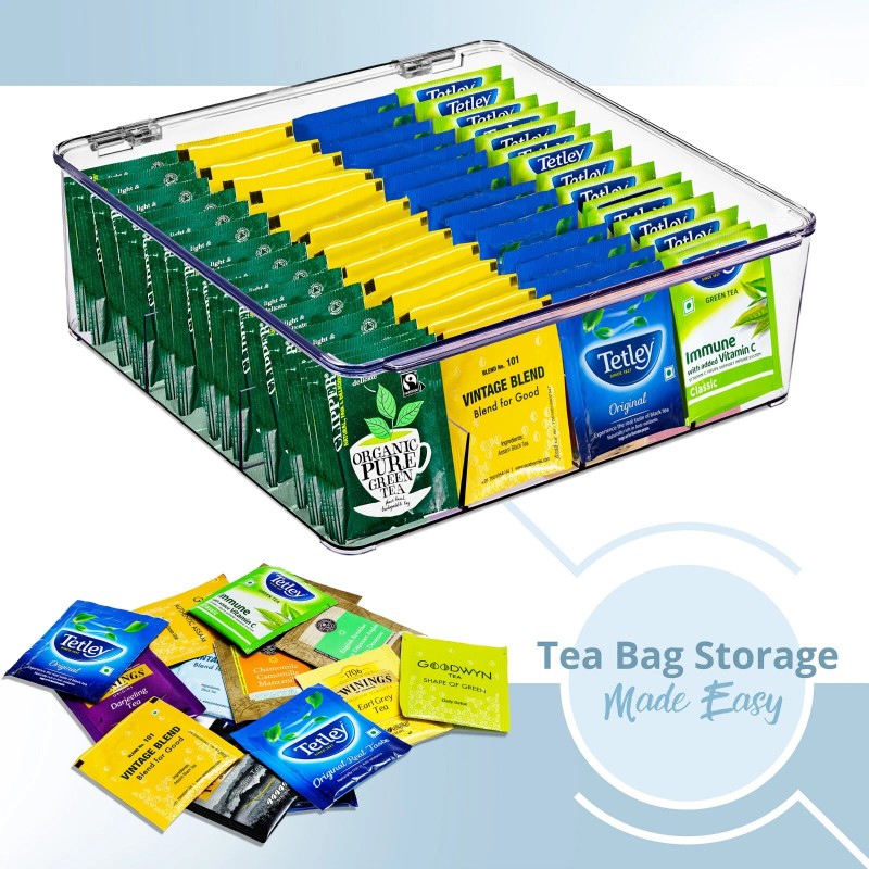 Sorbus Tea Bag Organizer, Stackable Tea Bag Storage with 12