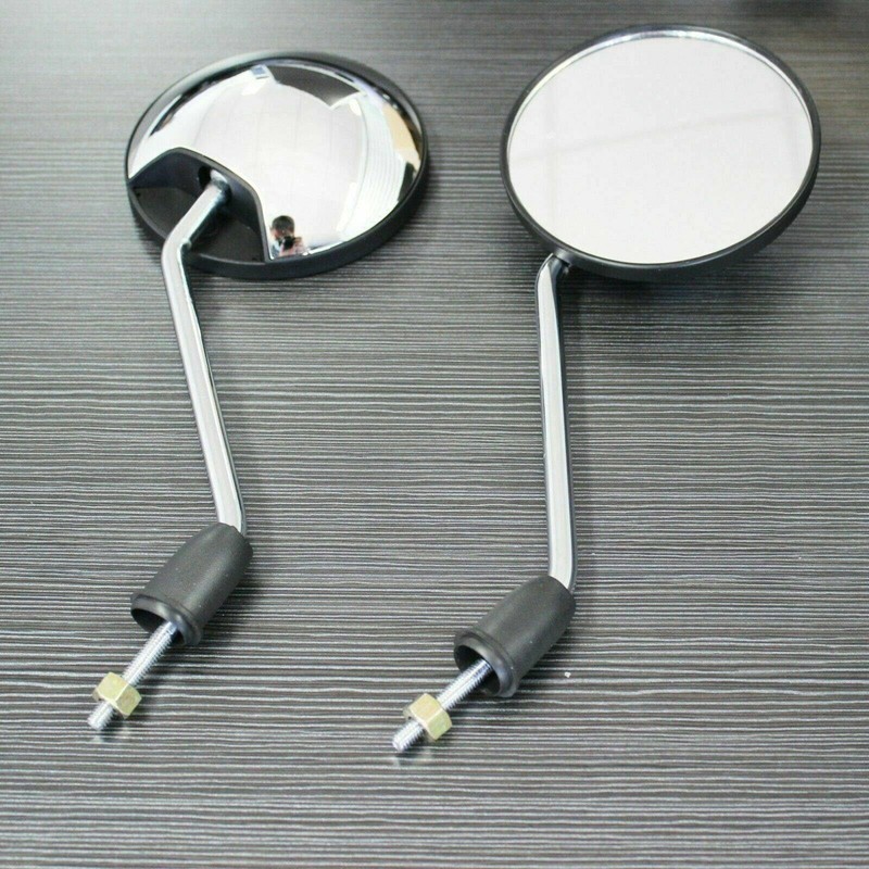 TDR Pair 6mm Thread Rear View Mirrors Motorcycle Scooter E-Bike