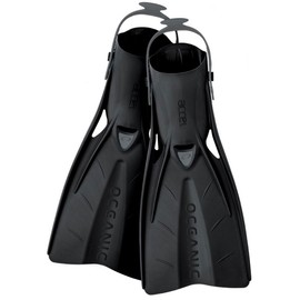 Oceanic Accel Open Heel Fin, Black, Reg 10/12