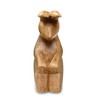 MAISONICA Solid Wood Yoga Bunny Figurine Pilates Ornament - Handmade