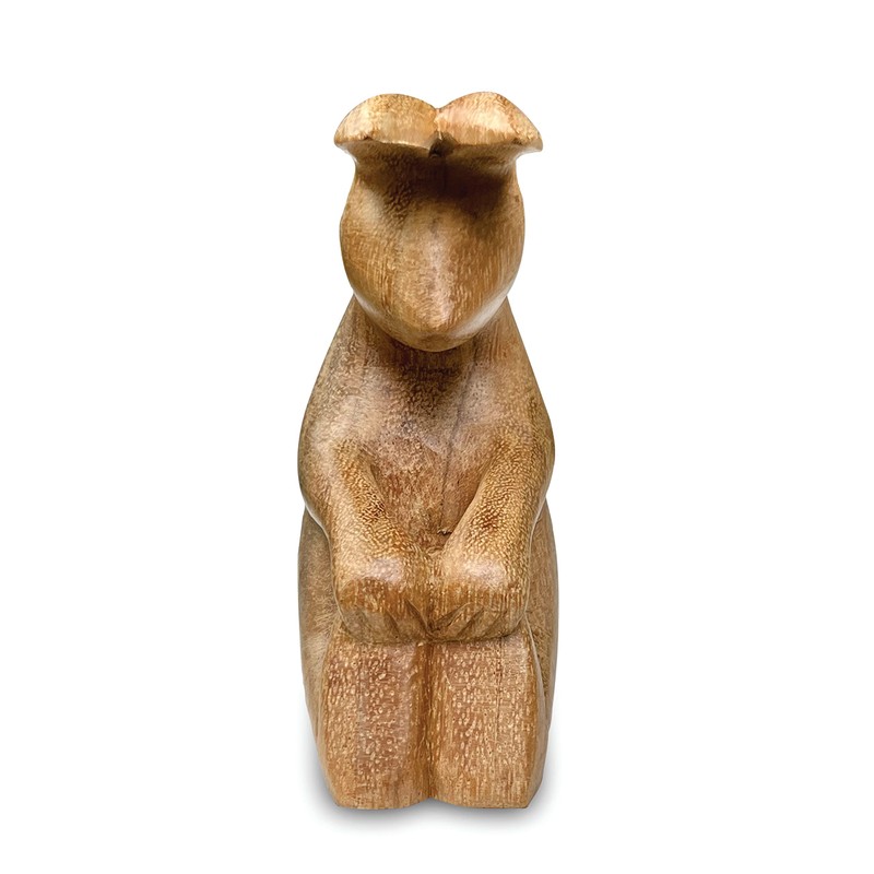 MAISONICA Solid Wood Yoga Bunny Figurine Pilates Ornament - Handmade