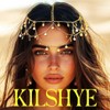 Kilshye Boho Sequin Head Chain Gold Headpiece Festival Headband for