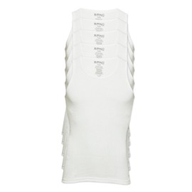 Buffalo Men’s Ribbed A-Shirts 5-Pack – Classic Fit Cotton Tank Tops, White Undershirts