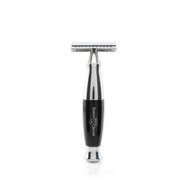 Edwin Jagger 36 Series Classic Safety Razor with Ebony Imitation Handle Black