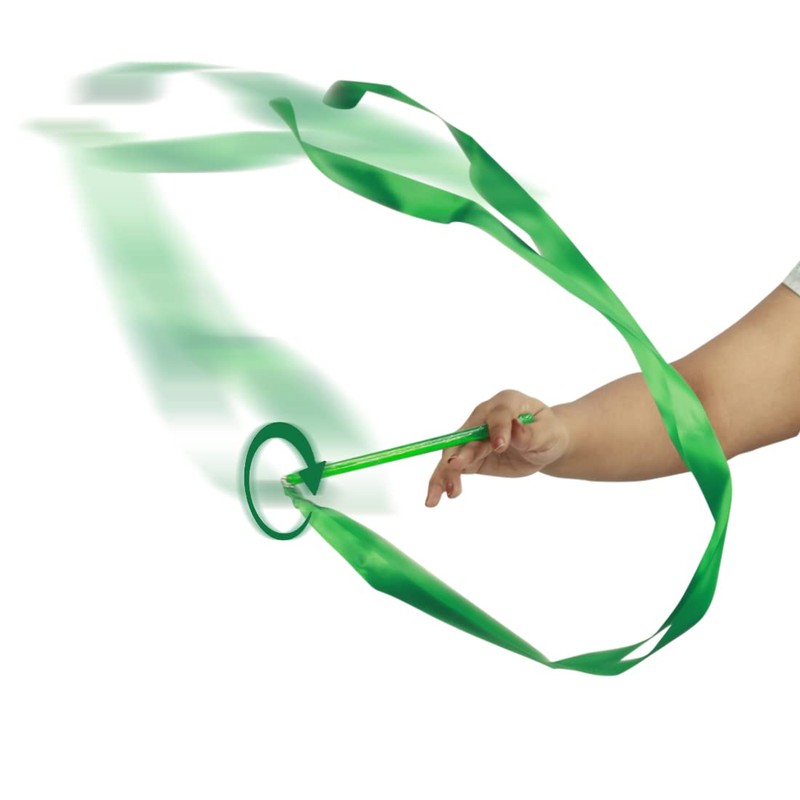 GSi Multicolor Sparkling Gymnastic Ribbon Wands [6 Pack] with 9