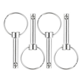 sourcing map 4Pcs 6mmx25mm Quick Release Pins, Carbon Steel Marine Hardware for Marine Mountain Seat, Ship Outfitting, Shipbuilding, Blue White