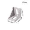 sourcing map Inside Corner Bracket Gusset, 40mm x 40mm for