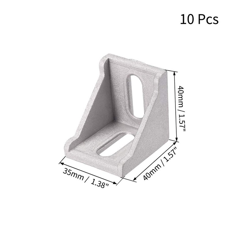 sourcing map Inside Corner Bracket Gusset, 40mm x 40mm for