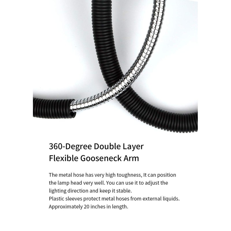 Gooseneck LED Light, Clamp Gooseneck Light 900 Lumen 120 Volt
