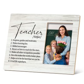 SRADMO Teacher Definition Picture Frame,Teacher Appreciation Gifts 10×8 inch Tabletop Photo Frame Frames for Women Men,Back to School Retirement Birthday Thank You Gifts for Teachers