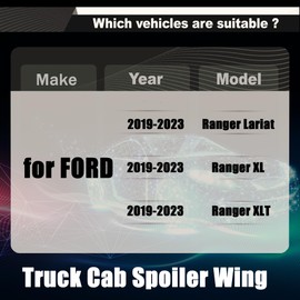 STSEV01 Rear Spoiler Cab Roof Wing for Ford Ranger 2019-2023 Accessories