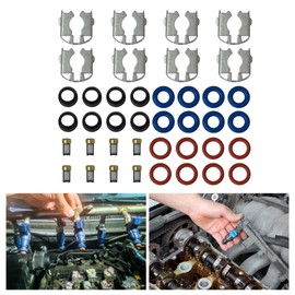 New 8Set FJ887 17113553 25317628 12580681 Fuel Injector Repair Seal Kit for 2008-2009 Hummer H3