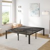 COMASACH Queen Bed Frame Heavy Duty,18" Black Metal Platform Bed