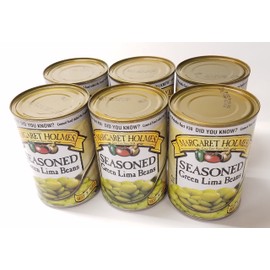 Margaret Holmes, Medium Seasoned Green Lima Beans, 15oz Can (Pack of 6)