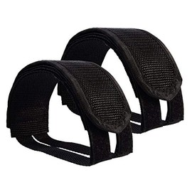 ✮✮CZ Store✮✮ - Bike Pedal Straps | Set of 2 | Heavy Duty Nylon Bicycle Footrest Strips - Adjustable Biking Accessory for Fixed Gear, Road BMX, MTB, Stationary Exercise Bike - Black