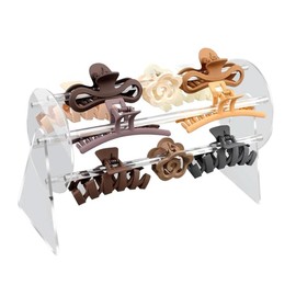 ZMDMAH 360 Degree Hair Clips Storage Girls Acrylic Hair Clips Organiser, Hair Clip Organiser Storage, Claw Clip Storage, Hair Scrunchie Storage Hair Bobbles Organiser