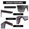 GLINDAR Polarized Shield Sunglasses for Men Square Flat Top Sports