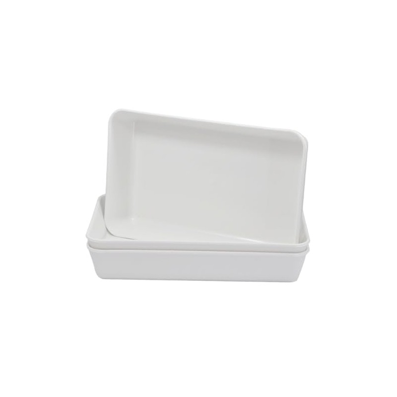 WITTKOWARE Pack of 3 Plastic Trays, 200 x 125 x