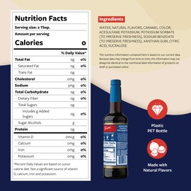 Torani Sugar Free Coffee Syrup, Chocolate Macadamia Nut Flavored Syrup for Drinks, Zero Calorie, Pump Included, 25.4 Fl Oz