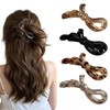 4pcs Stylish Bow Banana Clips Non-Slip Medium Ponytail Holder Hair