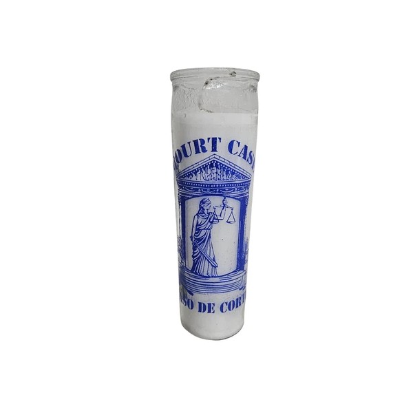 Court Case White Ritual Candle / Caso De Corte Veladora