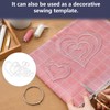 6Pcs Acrylic Quilting Templates Set, Transparent Heart Cutting Ruler with
