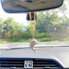 Bling Dolphins Rear View Mirror Accessories, Sparkling Embedded Rhinestones Marine