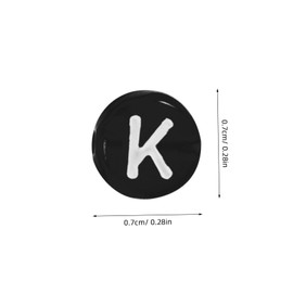 jojofuny 1bag Acrylic Alphabet Beads Beads for DIY Bracelets Necklaces Decorative Craft Letter