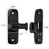 INIRET 3 Pack Barn Door Latches,90/180 Degree Gate Lock,Zinc Alloy