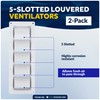 Five Oceans 5-Slotted Louvered Ventilators, 13-1/4-Inch x 4-3/4-Inch, White ABS