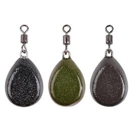 Shaddock 3 Piece Flat Pear Lead Weights Carp Lead Swivel Leads 2oz/57g Fishing Lead Weights Carp Fishing Lead Weights Fishing Equipment Set