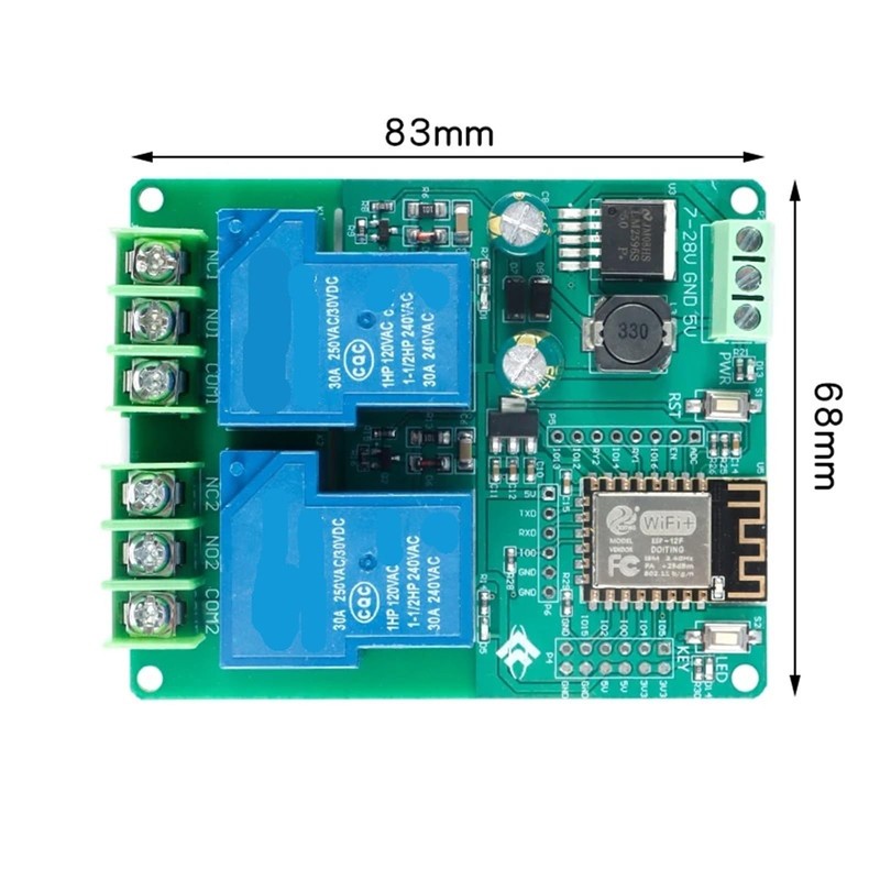 EFDBPNYM WiFi 1/2/4 Channel Relay Module ESP-12F Development Board DC