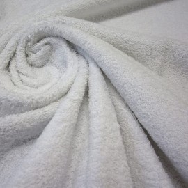Fabric by the Metre Terry Towelling White 0.5 m Pure Cotton Soft Bathrobe Sewing Hand Towel Bath Towel Large