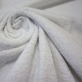 Fabric by the Metre Terry Towelling White 0.5 m Pure Cotton Soft Bathrobe Sewing Hand Towel Bath Towel Large