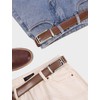 SKiporty Brown Belt Men Ratchet Belts Dress Casual Leather Belt