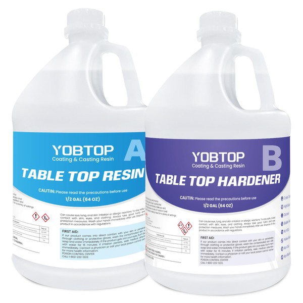 Epoxy Resin Kit 1 Gallon,Crystal Clear Casting Table Top Epoxy