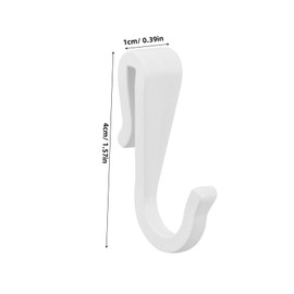 Kichvoe 6pcs Kitchen Wall Hooks Compact S Shape Plastic Hangers Versatile Organizers for Bags Clothes and Accessories for Cabinets and Wardrobes Space Saving