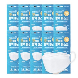 [10 Pack] FIXPIX Adult White KF94 Certified Single Use Premium Face Safety Masks 4-Layers Filter Protection Large Size