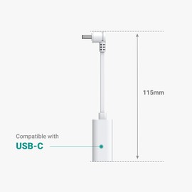 xsdtech Ring USB-C to Barrel Plug Adapter for USB-C Solar Panels and Barrel Plug Cameras