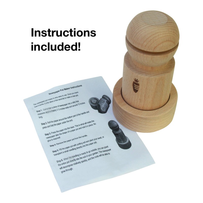 Carrot Design Newspaper Pot Maker for DIY Biodegradable Seedling Starter