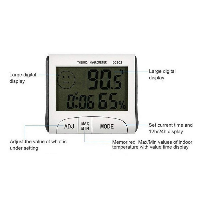 Excalibur - Digital Thermometer & Hygrometer Humidity for Room &