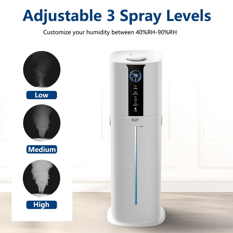 9L Smart Humidifiers for Bedroom Large Room, 2.3Gal Cool Mist