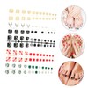 Beavorty 5sets Full Cover Artificial Toenails for DIY Nail Art